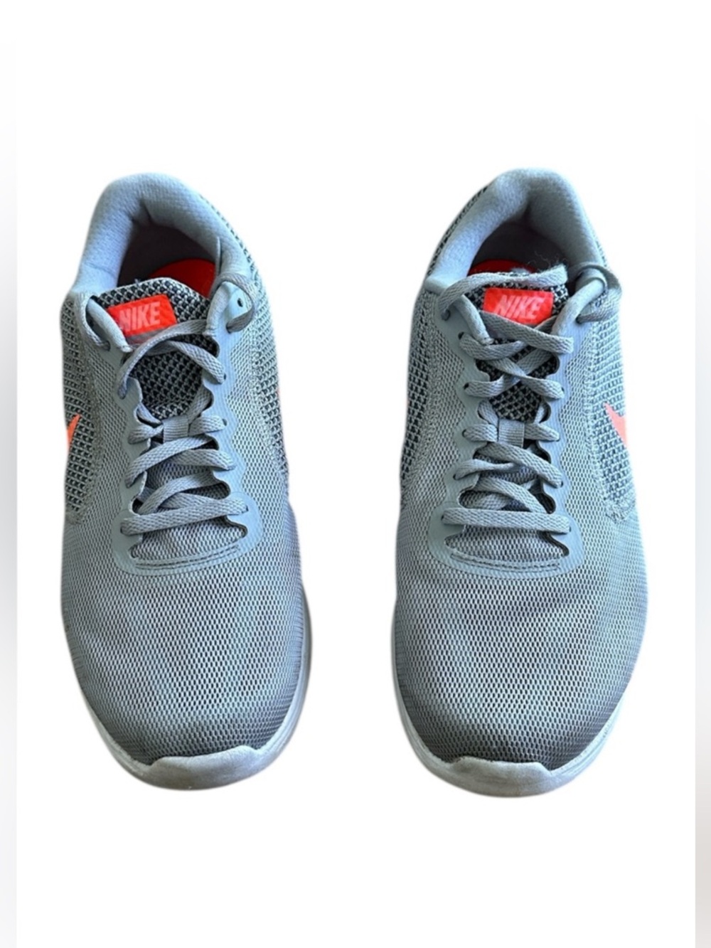 Nike Revolution 3 running shoes gray & coral Sz 9.5